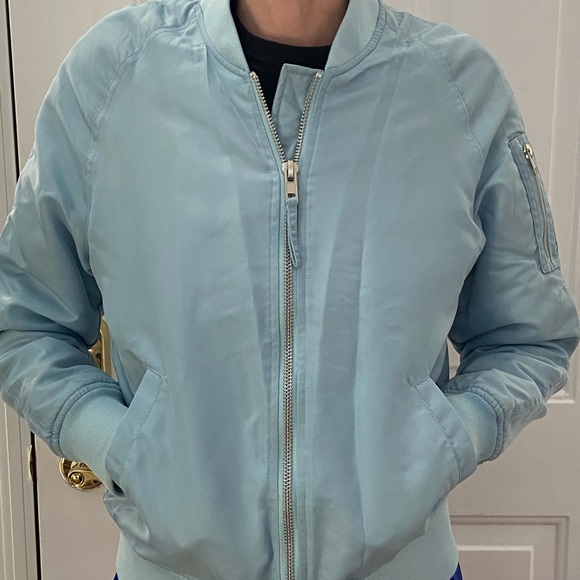Jackets & Coats Blue Bomber Jacket Poshmark